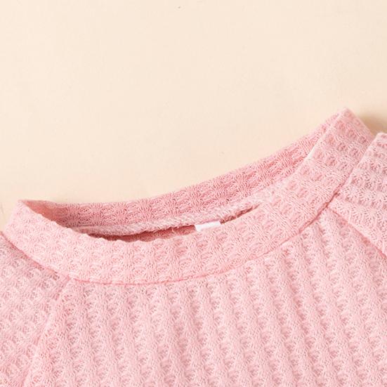 3 шт./компл. Детский костюм из топа и брюк с бантом, повязкой на голову, цветочным принтом, круглым вырезом, длинными рукавами, эластичным поясом и брюками, наряд для различных случаев