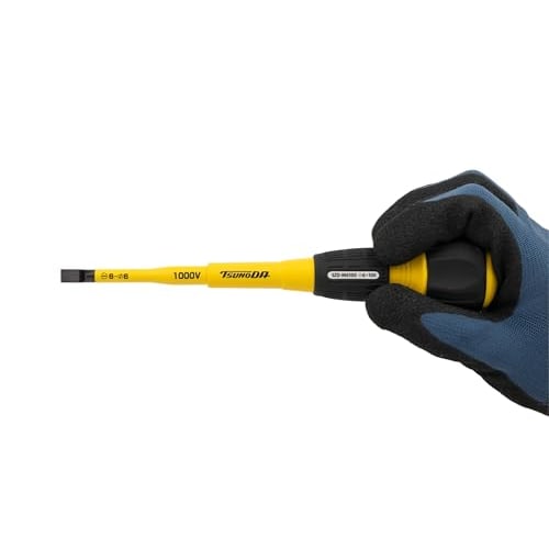 TSUNODA SZD-M6100 Insulated Screwdriver, Slim Shaft, 6x100mm, No Step