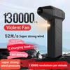 130000 RPM Brushless Electric Violent Fan Portable Air Dust Collector 52m/s Outdoor Camping Cleaning Handheld Mini Blower