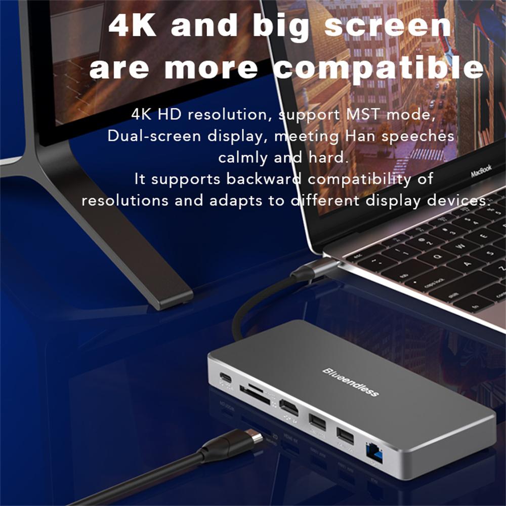 Multi Usb Hub Hdmi 4k Vga Adapter To Splitter 3 Port Usb Hub With Ssd Enclosure Usb-c Type C For Macbook Laptop Docking Station