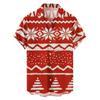 New Christmas Printed Shirt Theme Casual Fashion Spring and Autumn Men's Short Sleeve Shirt