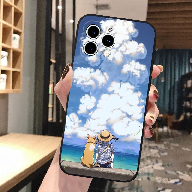 Чехол для телефона с японским аниме-артом для iphone 15 14 Pro Max 13 12 11 Pro Max XSMax XR 12 13 mini 14 Plus Shell