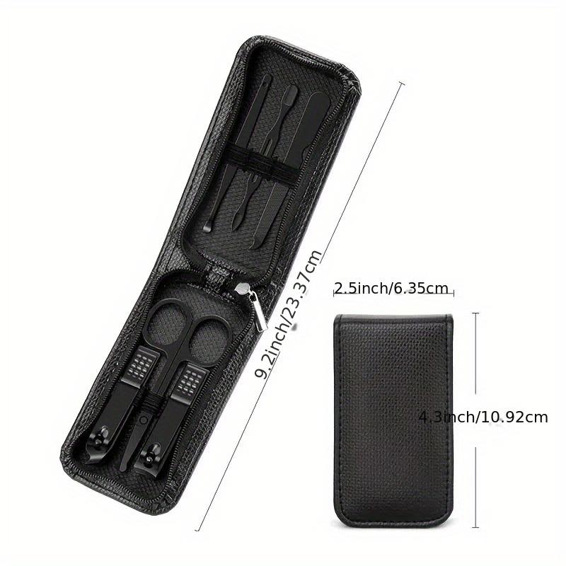 Набор для профессионального маникюра и педикюра, 6 предметов: Ножницы для ногтей из нержавеющей стали, кусачки для кутикулы, ушная ложка - Включает чехол для хранения