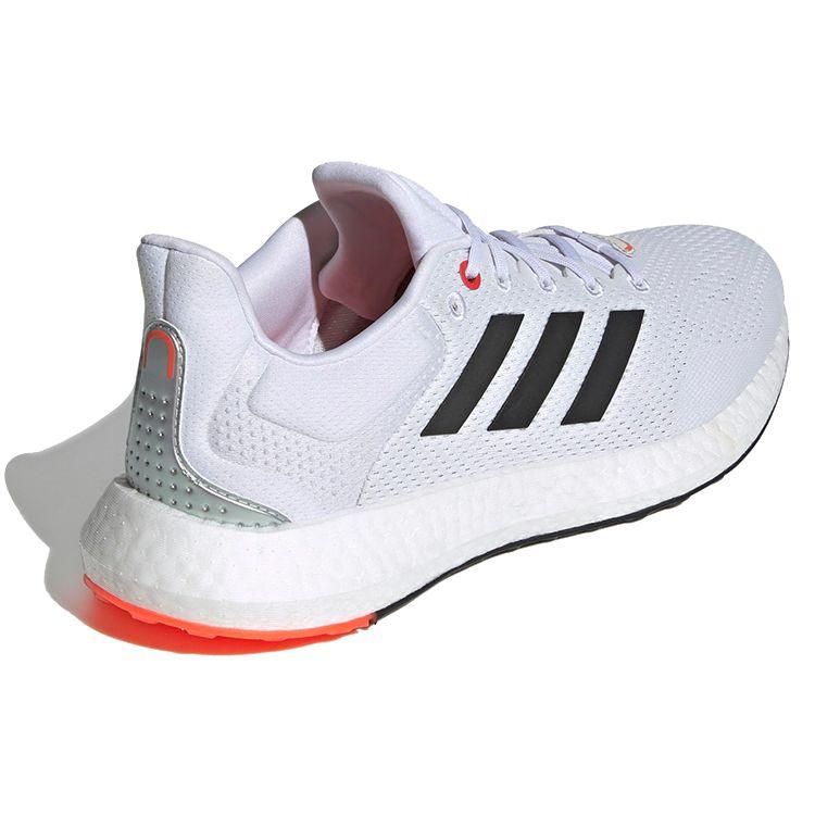 Adidas PureBoost 21 White Solar Red Кроссовки унисекс Cloud-White Core-Black GY5099