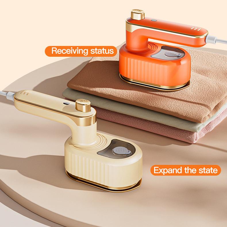 Compact Dual-Use Handheld Steam Iron: Wet/Dry, Foldable, Portable Rotary Iron