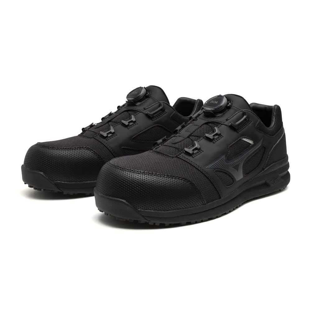 Mizuno Almighty LS II Work Shoes Store BOA Toe Size Black (Direct Exclusive) F1GA2202, 52L, Cap, Slip-Resistant, Durable, 27.0 Cm,