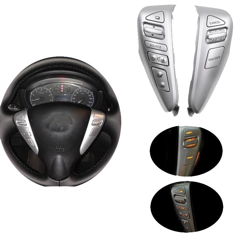 For Nissan Sentra Livina Almera Cube Versa Sunny Car Cruise Control Buttons Steering Wheel Music Volume Buttons