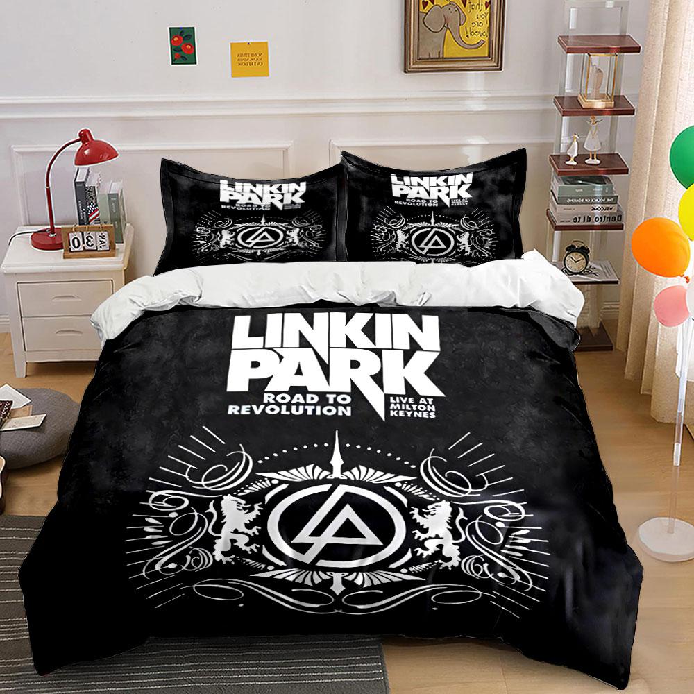 Linkin Park Road Revolution Set Bedding Duvet Cover Set Duvet Cover Pillowcases (1 * Duvet Cover 2 * Pillowcases, without duvet insert)