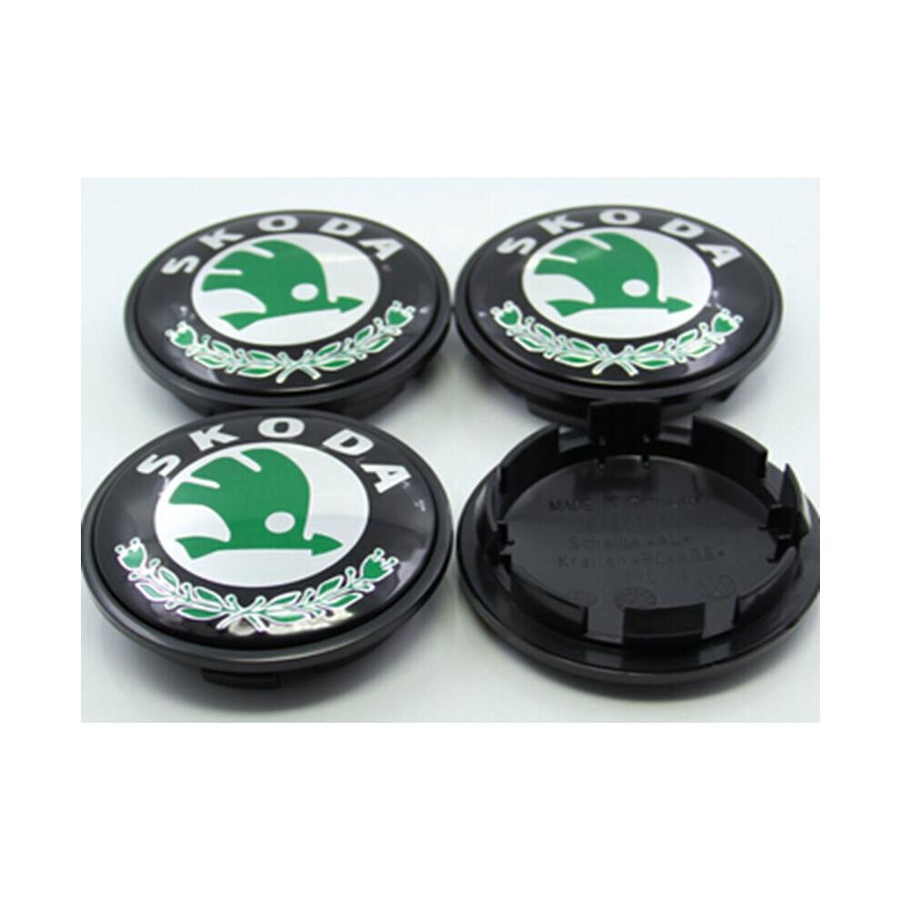 4x Genuine New SKODA CENTRE CAPS Wheel Hub For Citigo Fabia Felicia Octavia Yeti 56MM