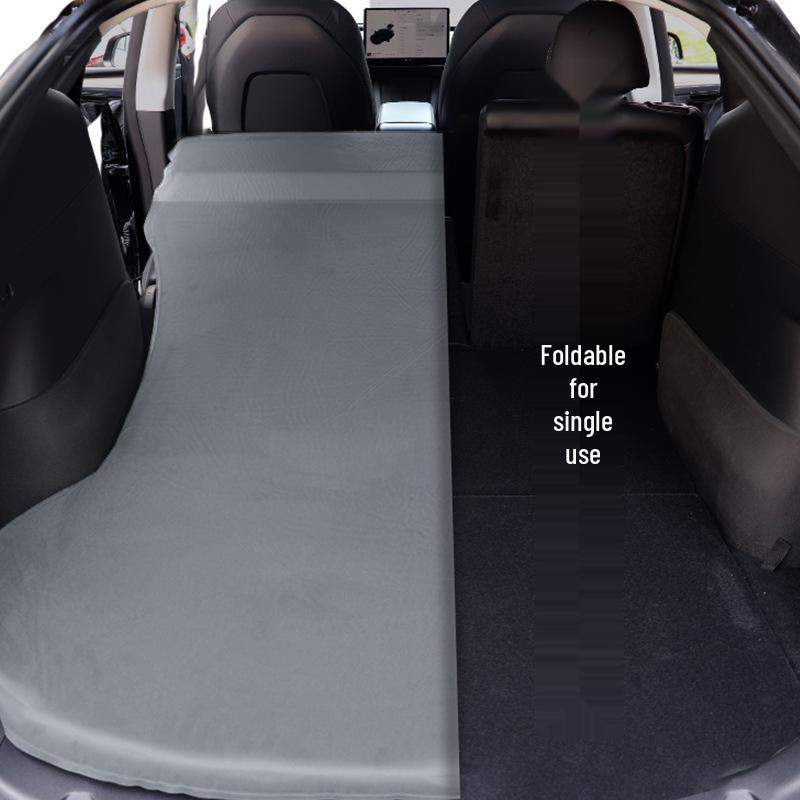 Inflatable-Free Car Mattress for Tesla Model Y/3: Rear Trunk Travel Bed for Camping