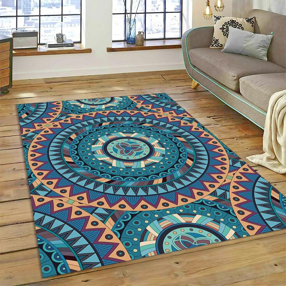 Bohemia Meditation Mandala Flower Carpet Rug for Home Living Room Bedroom Sofa Doormat Deco Mat