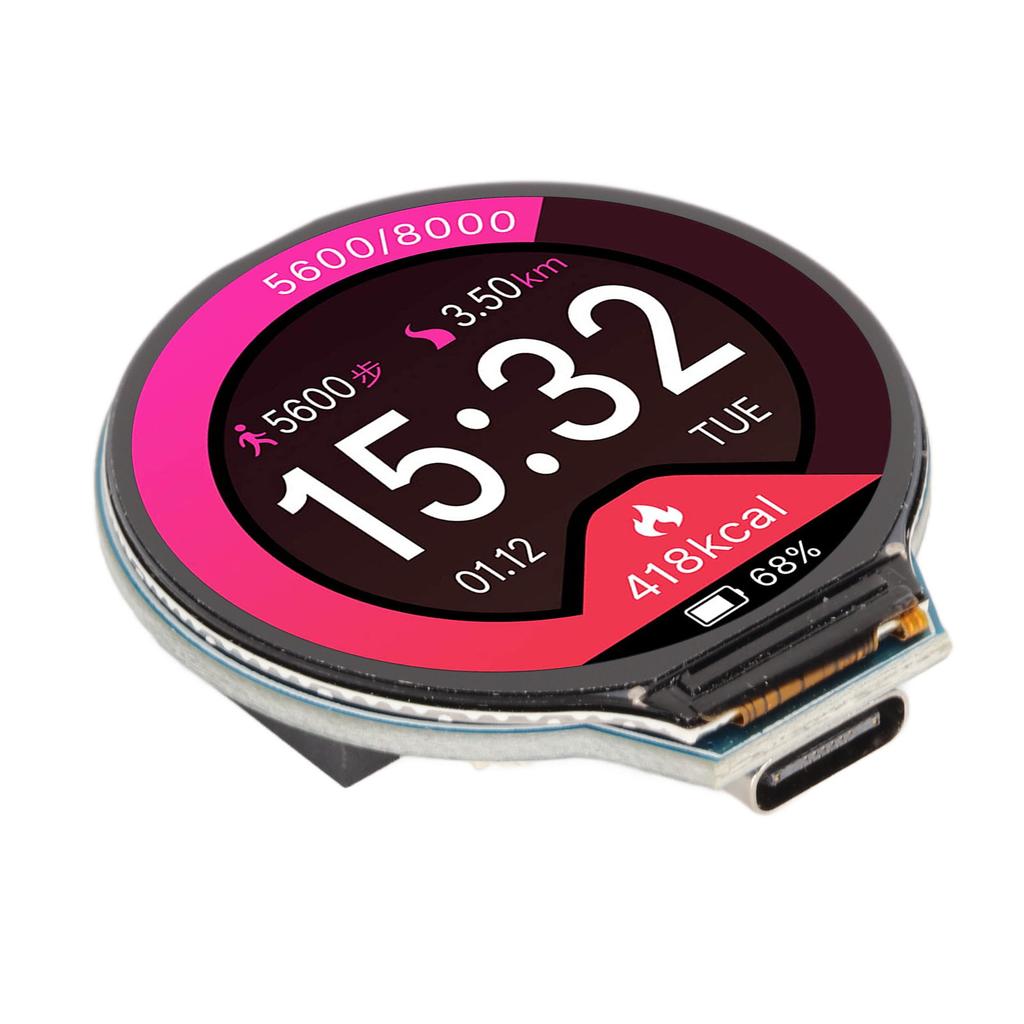 Плата микроконтроллера RP2040 1,28-дюймовый ЖК-дисплей Чип RP2040 133 МГц 264 КБ SRAM 4 МБ флэш-памяти Круглый ЖК-модуль для RasPi Pico DIY Замена