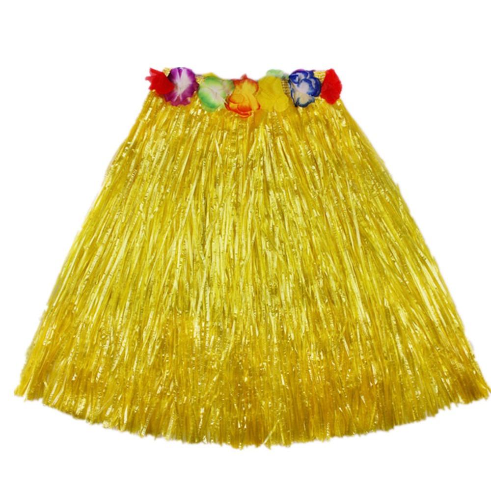 5pc/set Hula Show Hawaii Fancy Dress Costume Set Hawaiian Hula Skirt Grass Skirt Ladies