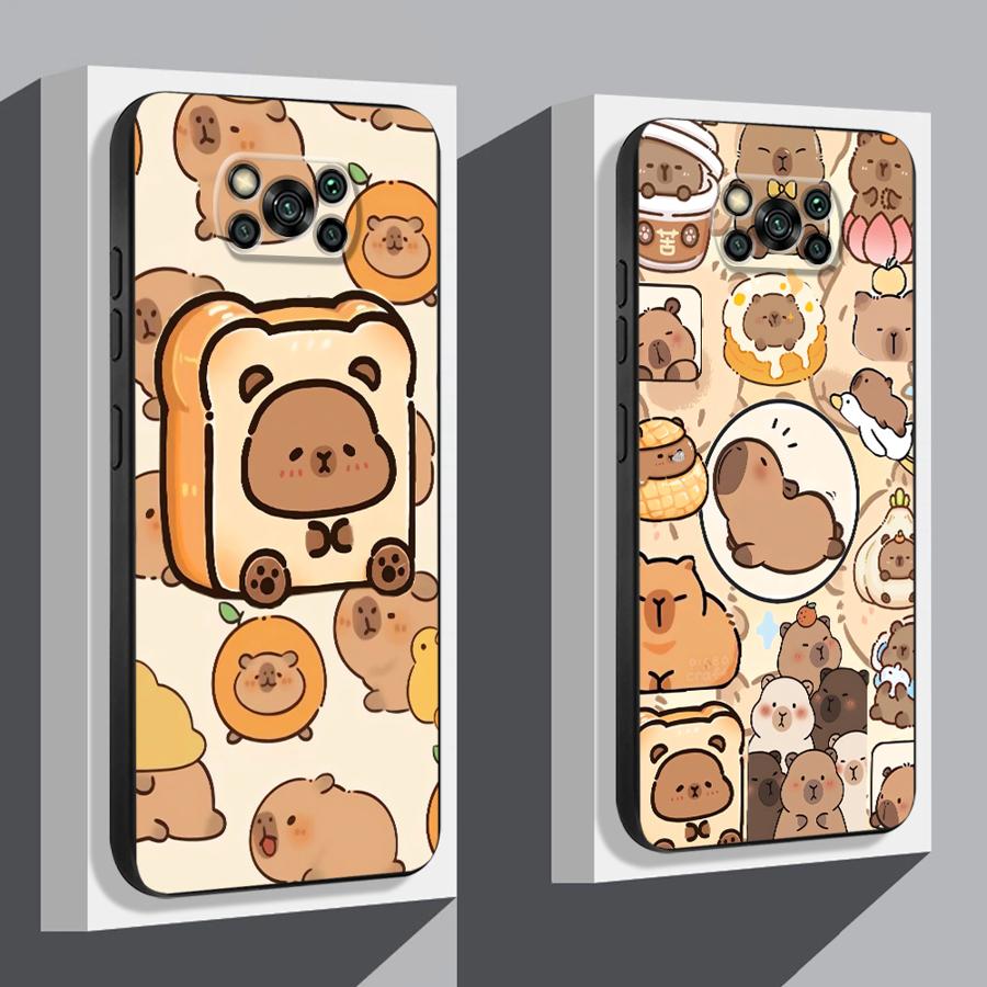 Милый чехол-капибара для Xiaomi Poco F8 M3 M4 M7 Pro M5 C61 C75 C71 F1 F3 C50 X3 X4 X5 X7 Pro Funda Чехол для телефона