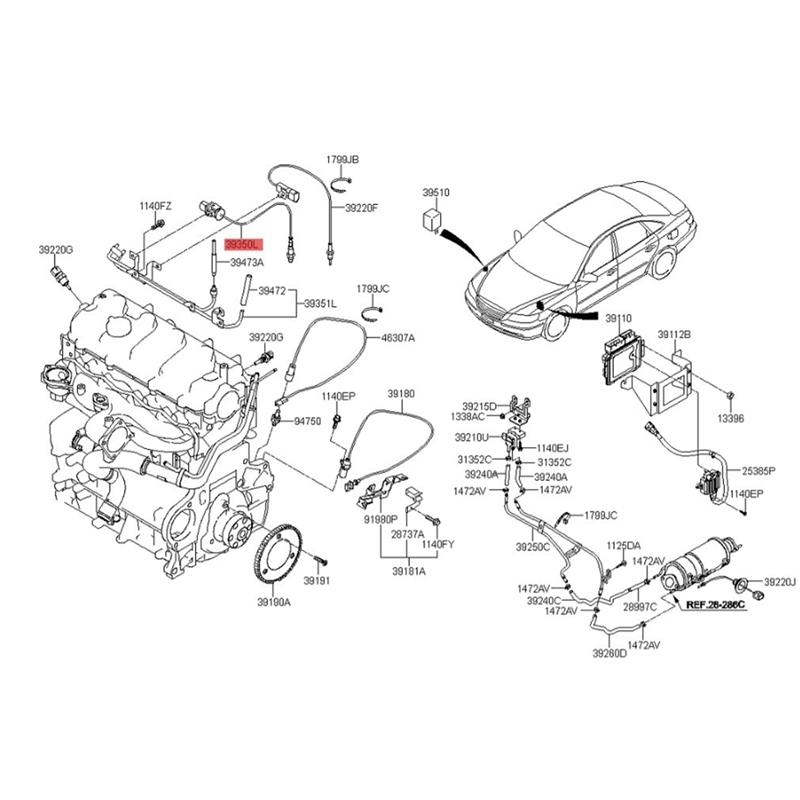 Автомобильный кислородный датчик O2 39350-2A400 39350-2A420 Для Hyundai Kia Opel Vauxhall Saab 0281004026