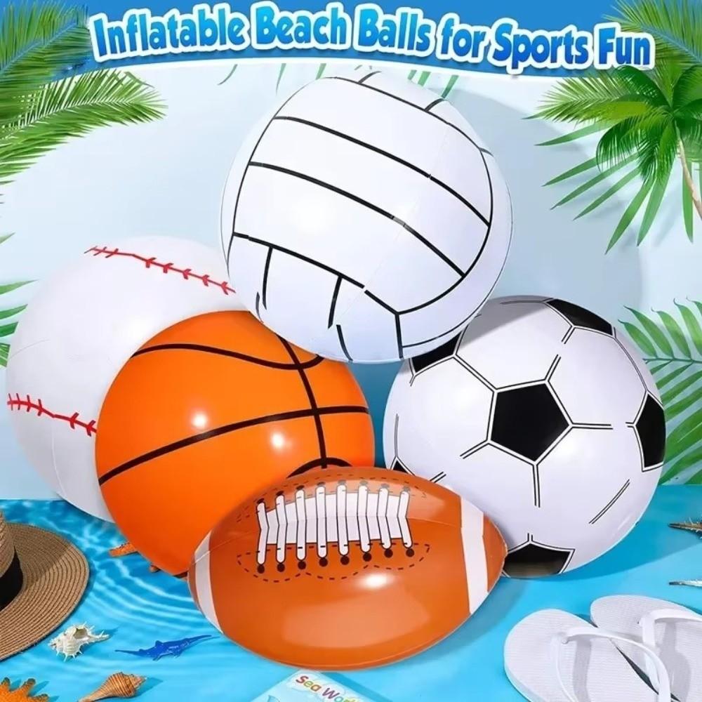 1PC Beach Football Balls Baseball Style Water Play Toys Summer Inflatable Balls Sports Party