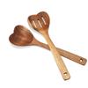 Деревянная ложка в форме сердца Ложки для перемешивания Кухонная утварь Чайные ложки Термостойкость Длинная ручка Кофейная ложка Легко использовать