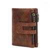 Men's Wallet Genuine Leather Wallet Casual Fashion Double Zipper Multi-slot Vintage Clutch Pocket Change Bag