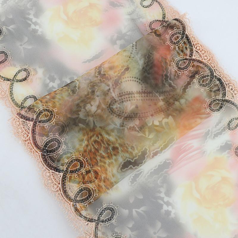 High Quality Soft Water-soluble Embroidery Border Printing African Lace Fabric Fashion Dress Cheongsam Underwear Sewing Material