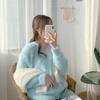 Свитера из искусственной норки с v-образным вырезом, женские утолщенные вязаные пуловеры, женские осенне-зимние теплые однотонные свободные повседневные джемперы