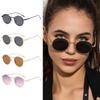 Black Round Sunglasses for Women  Metal Frame Trendy Sun Glasses  Beach