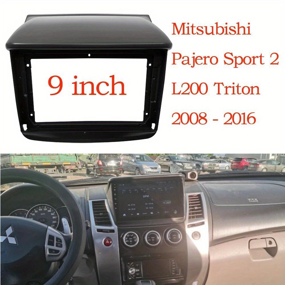 9-Inch Facias Designed for Mitsubishi Pajero Sport L200 And Triton Models from 2008 To 2016 for 2 DIN Stereo Frame.