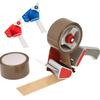 2 Inch Wide Red Packing Tape with Dispenser Heavy Duty Shipping Tape