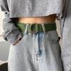 Ремень из холста с пряжкой из двух колец, сто универсальных джинсовых ремней, украшение для летних брюк для студентов без проколов