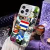 Netherland Dutch Flag White Translucent Mobile Phone Case for iPhone 17 16 15 14 13 12 11 X XR XS Air Pro Max Plus Cover