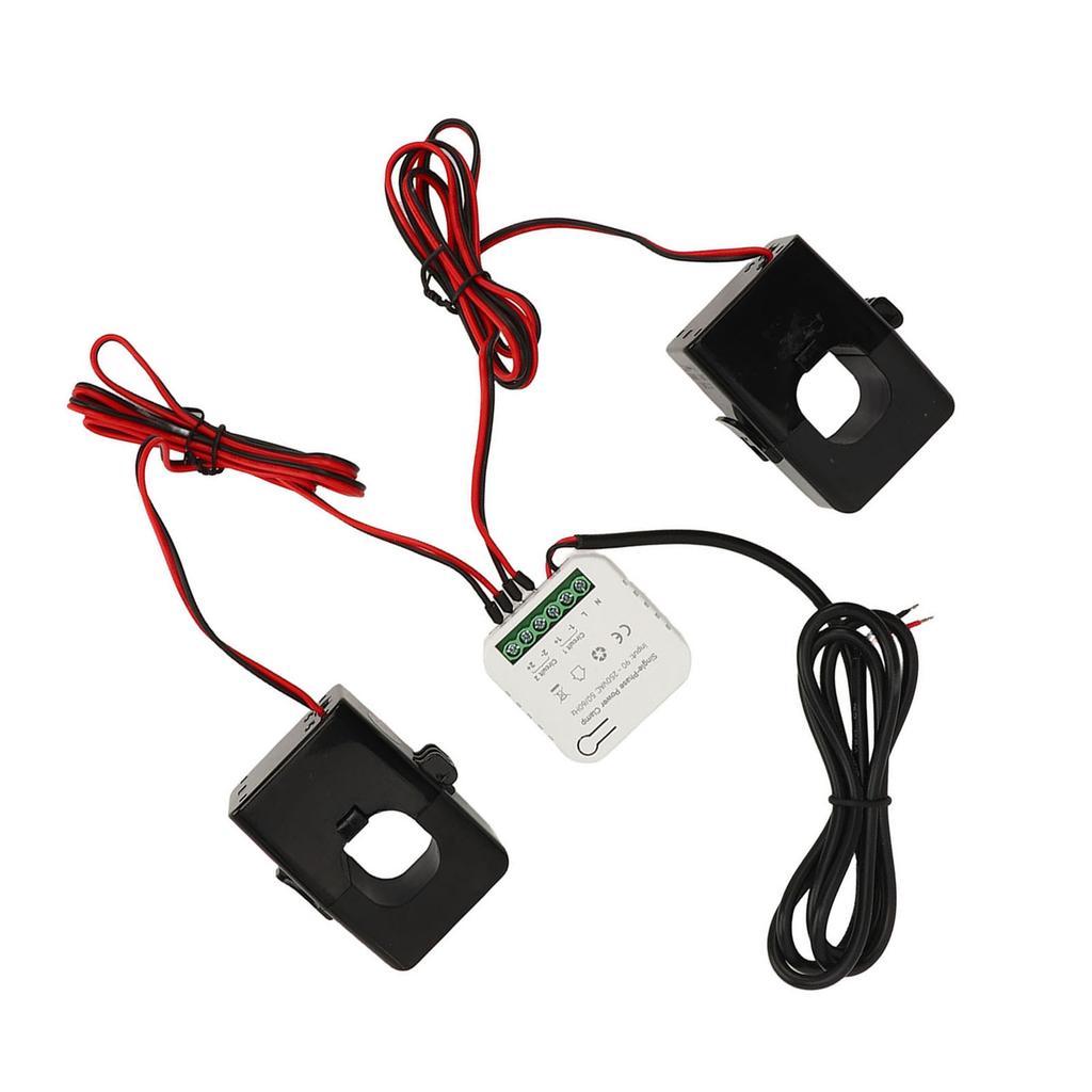 WiFi интеллектуальный счетчик энергии однофазный для Tuya Life KWh Power Monitor Switch с 2 зажимами CT 300A