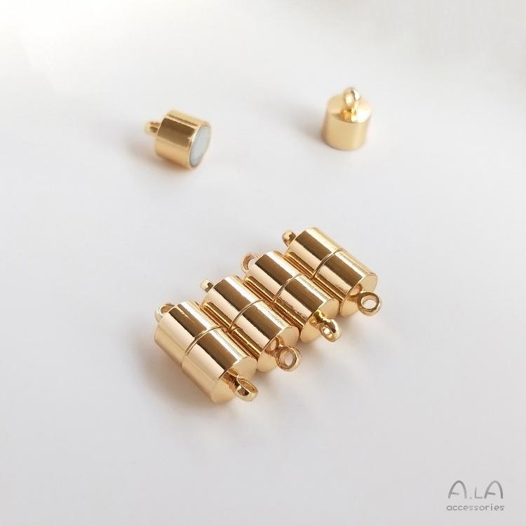 Магнитный соединитель для ожерелий и браслетов из серебра 14 карат с покрытием, сохраняющим цвет, для самостоятельного изготовления украшений.