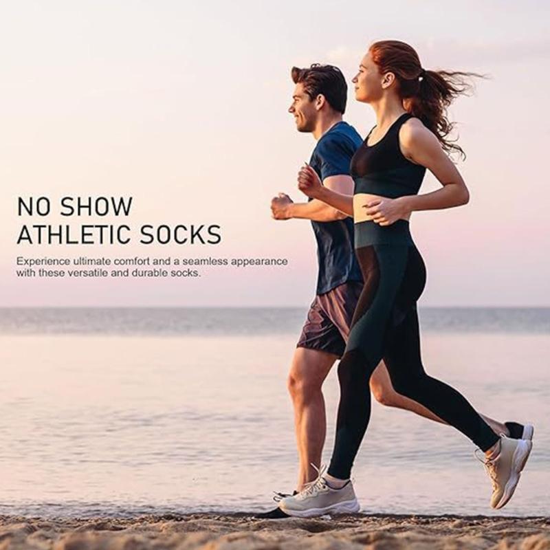 6 Pairs Invisible Trainer Socks for Women Men Breathable Ankle Length Low Cut Sneaker Boat Socks with Antislip Feature