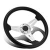 14inch 350mm Racing Low Dish Steering Wheel Auto Universal Leather Effect Grip Racing Game Auto Steering Wheel