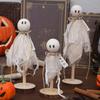 3 шт. Деревянные Хэллоуинские украшения в виде привидений, Деревенские фигурки для полки с тканью