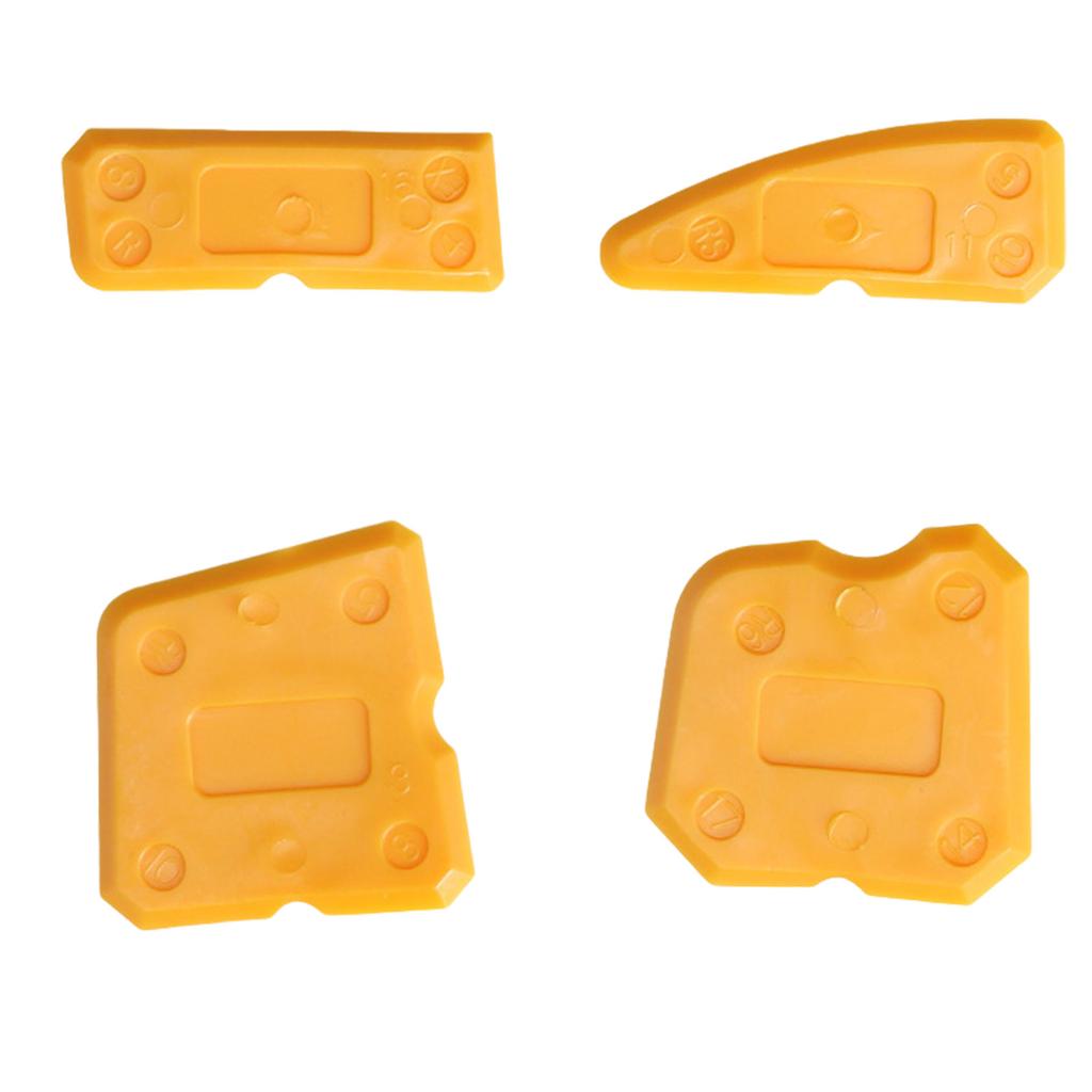 4pcs Multifunctional Grout Scraper Set Suitable For Efficient Tile Seam Cleaning And Smoothing In Kitchens And Bathrooms