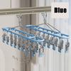 With 18 Clips Hanging Drying Rack Rust Proof Sock Rack Multi-functional Underwear Hanger  Bras