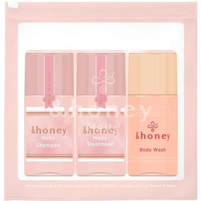 Шампунь Honey Melty для волос, лечебный гель для душа, набор мини-бутылок 45 мл+45 г Viclear Co. ООО