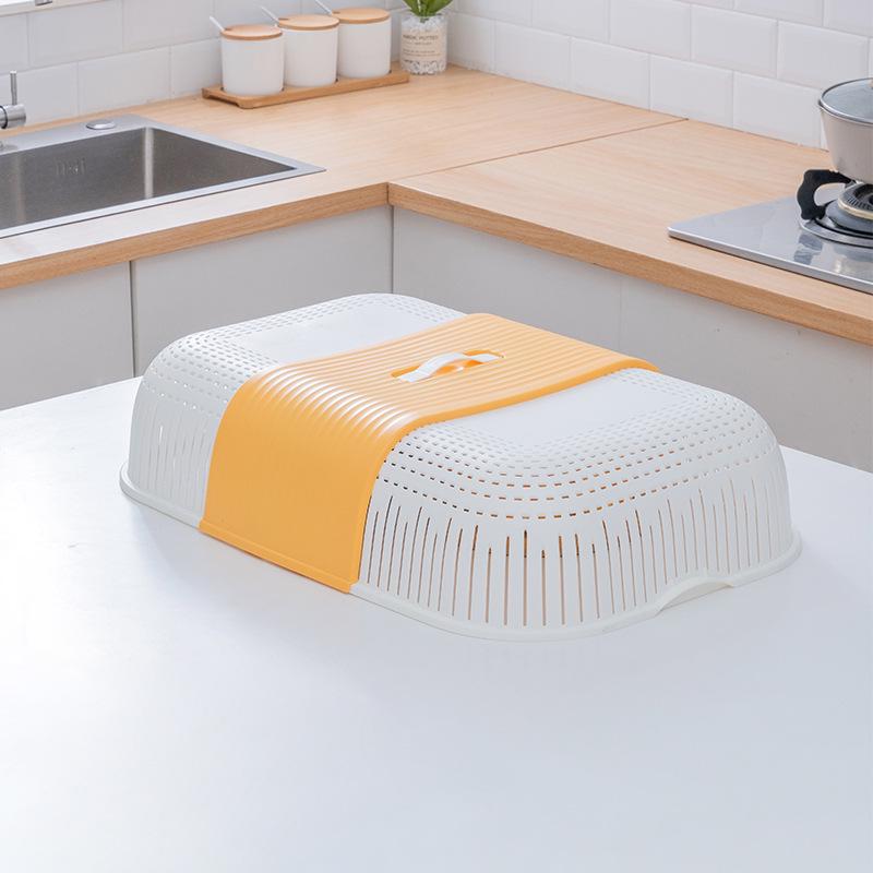 Складная Дышащая Прямоугольная Пыленепроницаемая Крышка для Блюд - Защита от Мух, Большой и Маленький Размеры