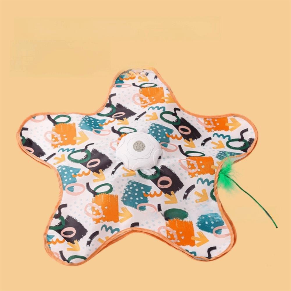 Built-in Feathers Cat Hide and Seek Toy Motion Sensing Automatic Cat Teaser  Indoor Game
