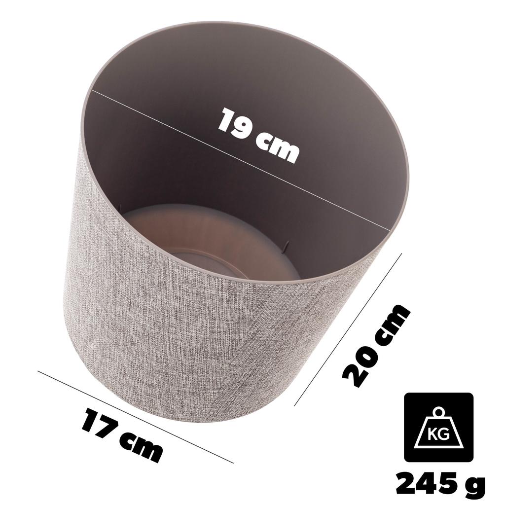 KADAX Doniczka Donica Na Kwiaty Osłonka Plastikowa Kwietnik 19cm Taupe