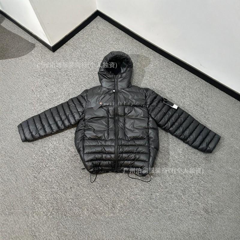Модный зимний стеганый пуховик STONE Island унисекс с капюшоном