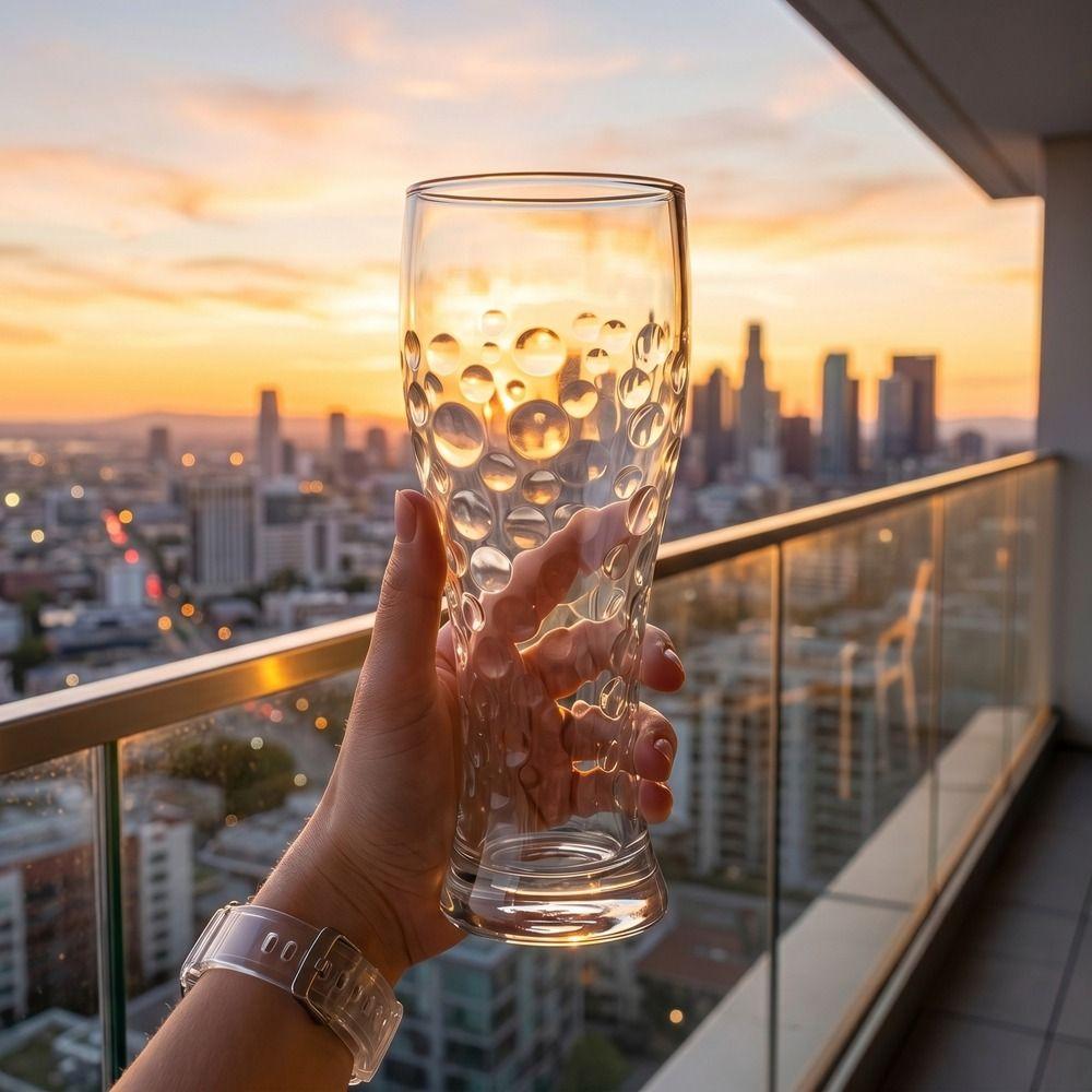 Thickened Juice Glass Exquisite Carved Ice Coffee Cup Drinkware Glass Beer Mug Barbecue