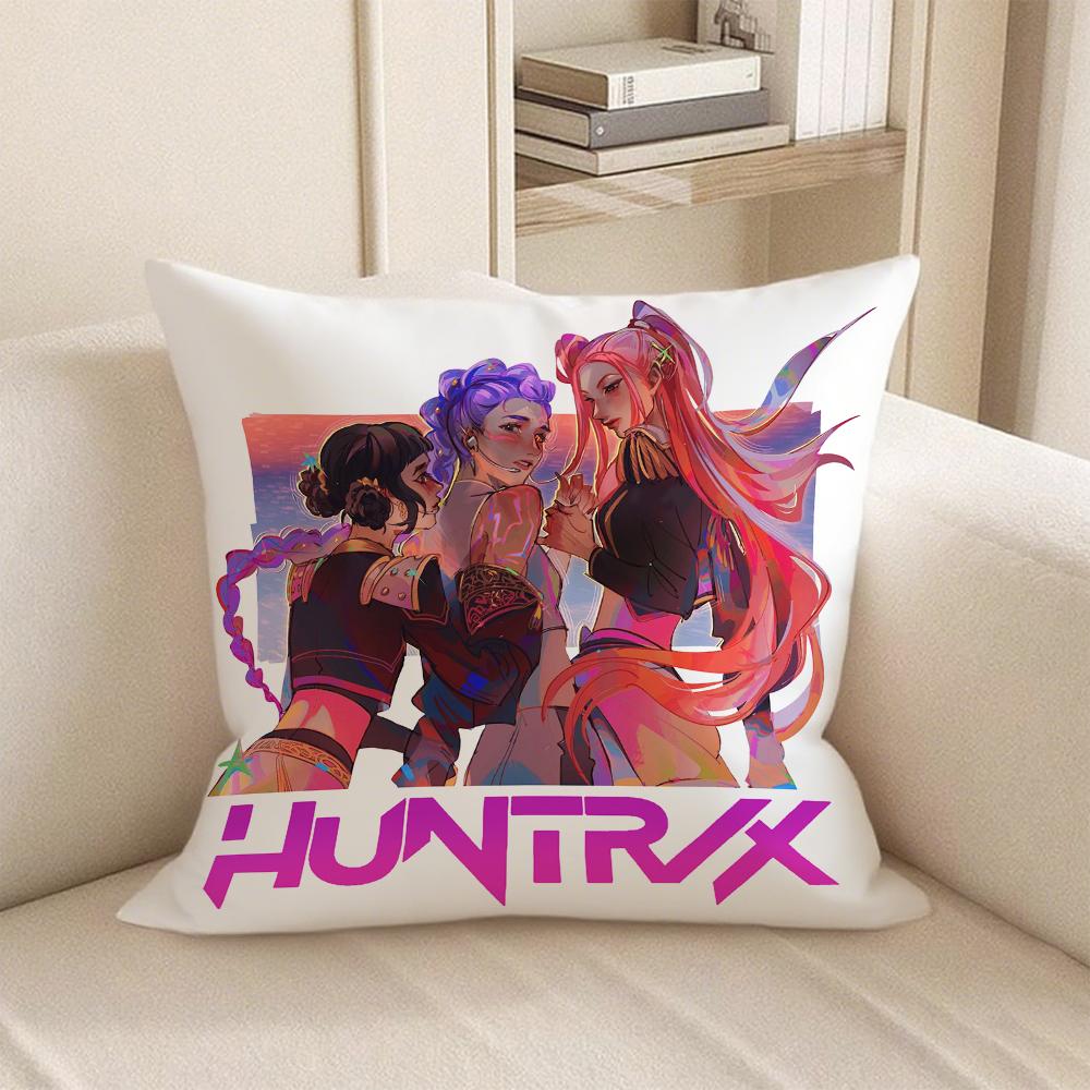 KPop Охотники на демонов На подушке есть надпись «в аниме-стиле»: Наволочки HUNTRX и другие с узорами, модный домашний декор