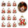 Creative DIY Christmas Ornaments 26?Letter Acrylic Ball Ornament, 3D Crystal Style Alphabet Winter Holiday Party Supplies Hanging Pendant, Xmas Tree