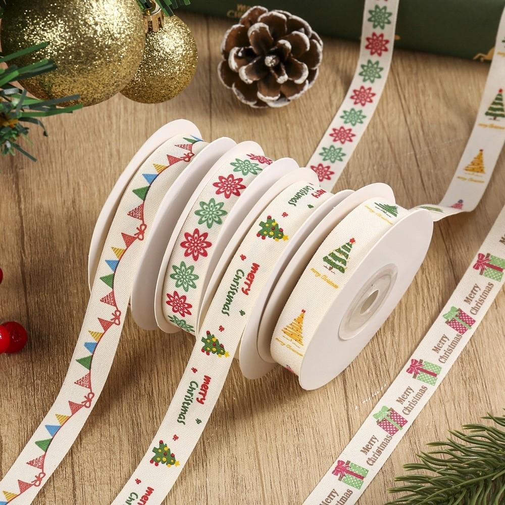 10 Yards Christmas Ribbon Christmas Print Christmas Craft Ribbon Holiday Decoration