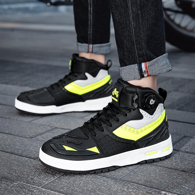 37-46 унисекс мотоциклетные ботинки, большие маленькие кожаные противоскользящие мотоциклетные ботинки, предотвращающие столкновения, мужская спортивная обувь