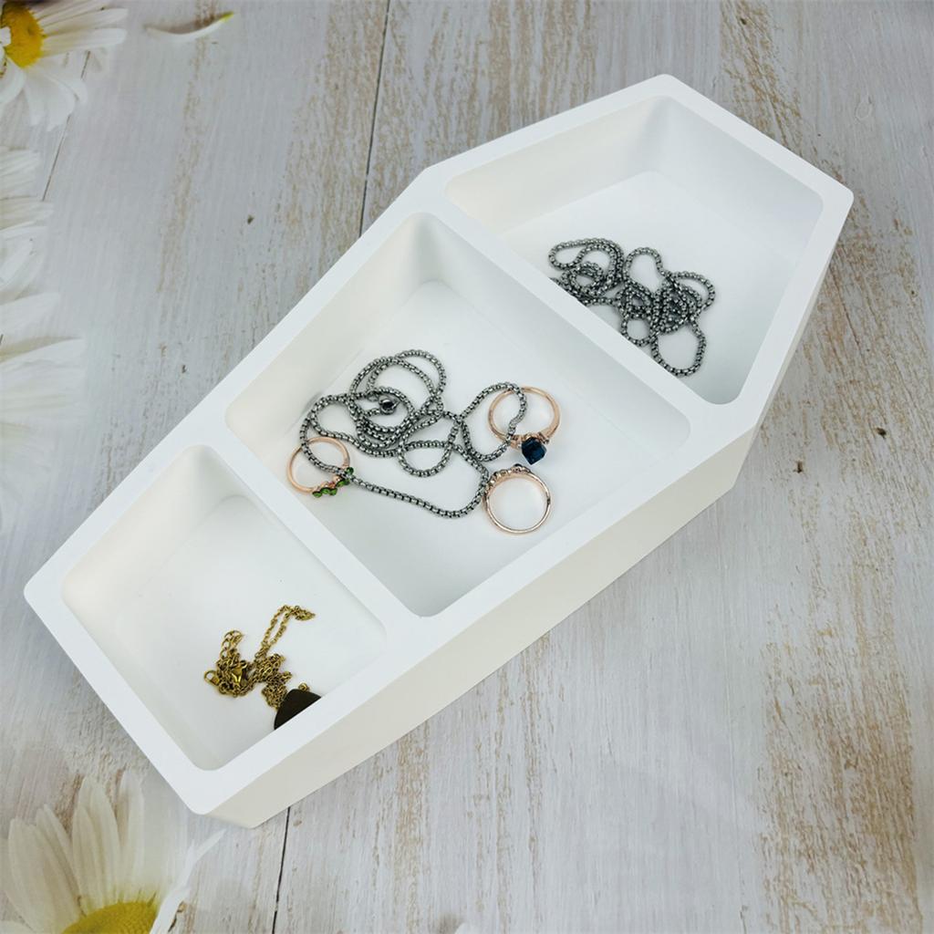 Coffin Resin Tray Molds for Making Jewelry Tray Earrings Display Stand DIY Craft Coffin Shaped Jewelry Tray Molds