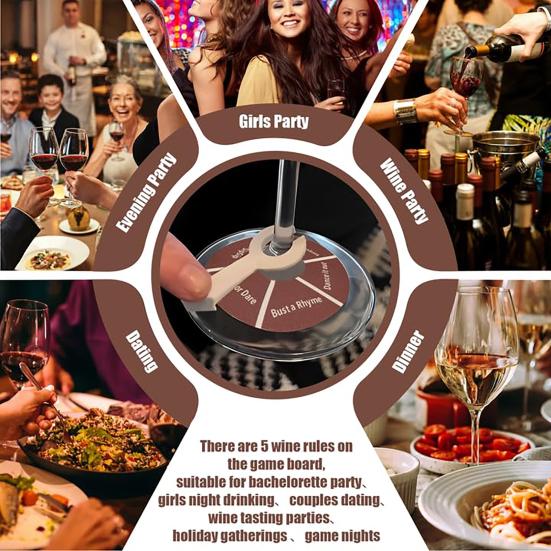 1/2/6 шт. Игра для питья вина без вращения для пар, взрослых, винный бокал, спиннер, указатель, выстрел, рулетка, игра для питья, девичник, дегустация вина, вечеринки, реквизит