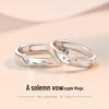 Mountain Alliance Sea Oath Couple Rings: Men's & Women's Simple Band Wedding Rings, Christmas Gift for Girlfriend