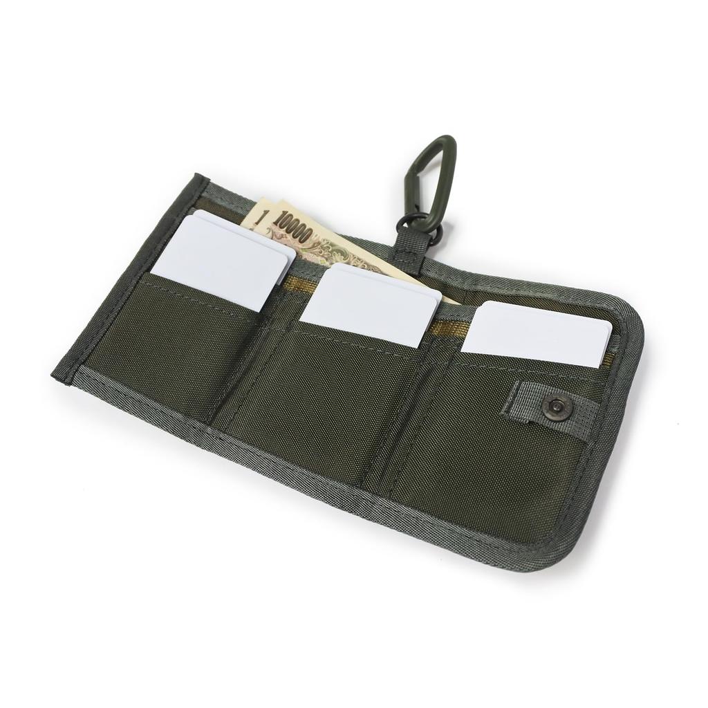 C WALLET 02 Легкий водонепроницаемый материал, сделанный в Японии, мини-кошелек для улицы с крючком, кошелек тройного сложения, портмоне CORDURA [CIE] GRID-3 - L.GRAY для мужчин